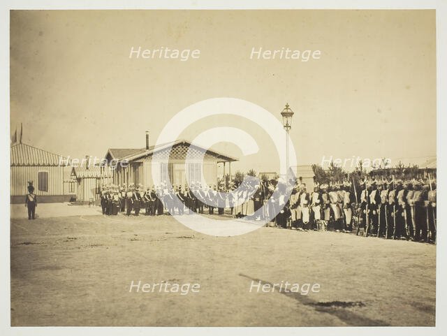 Light-Infantry Soldiers, Camp de Châlons, 1857. Creator: Gustave Le Gray.