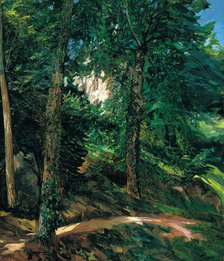 Castle Grounds in Lichtenberg in Odenwald, 1900. Artist: Trübner, Heinrich Wilhelm (1851-1917)