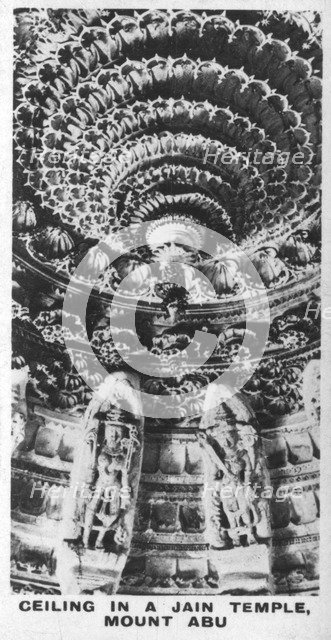 Ceiling in a Jain temple, Mount Abu, Rajasthan, India, c1925. Artist: Unknown