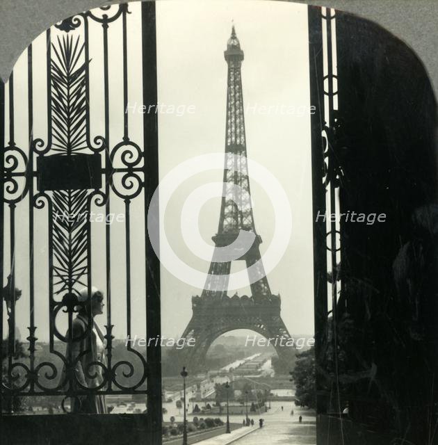 'The Eiffel Tower and Champs de Mars from the Trocadero Palace, Paris, France', c1930s. Creator: Unknown.