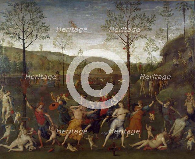 The Combat of Love and Chastity, 1503-1505. Creator: Perugino (ca. 1450-1523).