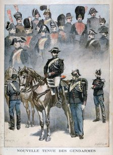 New uniform of the Gendarmes, 1896. Artist: F Meaulle