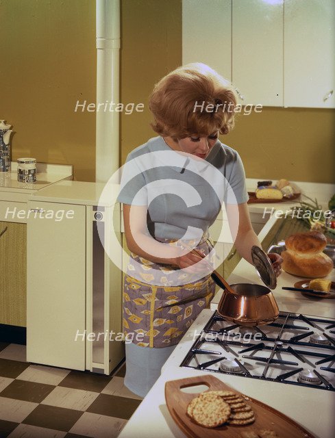 Kitchen scene, Warwick, Warwickshire, 1966. Artist: Michael Walters