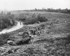 French 75th artillery battery, Aisne, France, 18 July 1918. Artist: Unknown