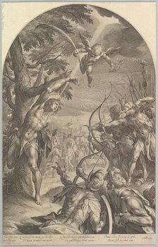 Martyrdom of St. Sebastian, ca. 1600. Creator: Jan Muller.