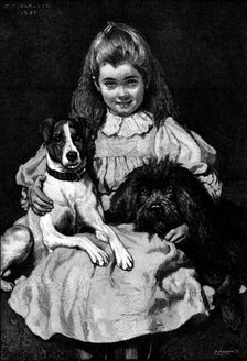 "Bosom Friends" - by C. T. Garland, in the Royal Academy Exhibition, 1890.  Creator: P Naumann.