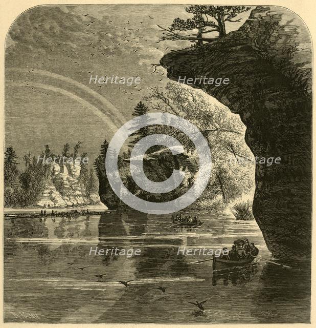 'Dalles of the Wisconsin, "The Jaws".', 1874.  Creator: John Filmer.