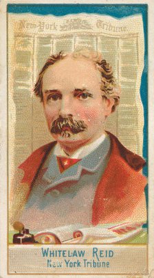 Whitelaw Reid, New York Tribune, from the American Editors series (N1) for Allen & Ginter ..., 1887. Creator: Allen & Ginter.