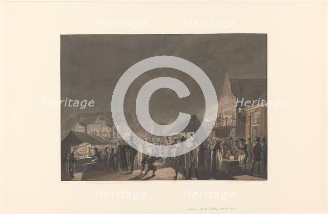 Fair at the Botermarkt in Amsterdam, 1810, 1810. Creator: Jan Antony Langendijk.