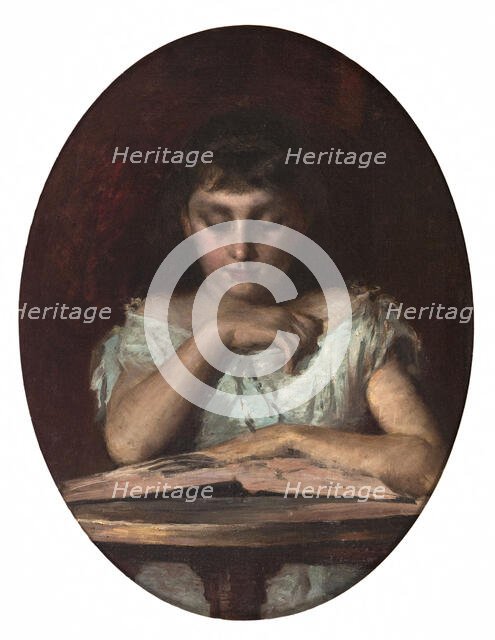 Portrait of Mademoiselle de Montfort, c1890. Creator: Emile Renard.