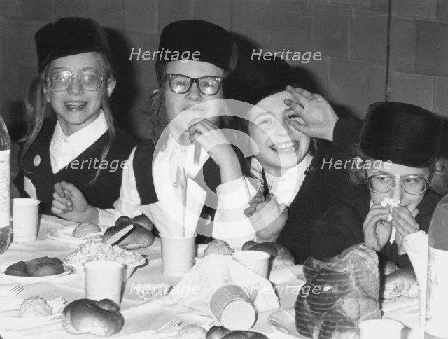 Jewish children at an Agudist event, 6 January 1989. Artist: Henry Jacobs