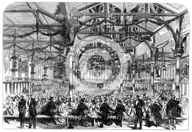 The Scott Centenary Banquet in the Corn Exchange, Grassmarket, Edinburgh, 1871. Creator: Unknown.