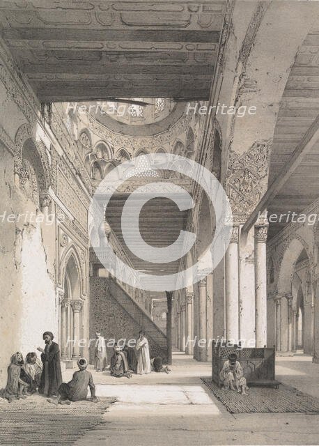 12. Intérieur, Mosquée d’Ibn Toûloûn, 1843. Creator: Joseph Philibert Girault De Prangey.