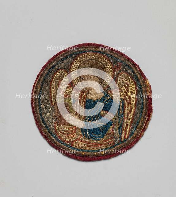 Embroidered Medallion, Byzantine, 15th-16th century. Creator: Unknown.