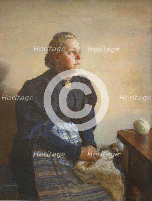 Betty Jerndorff, née Matthison-Hansen, the artist's wife, 1895. Creator: August Jerndorff.