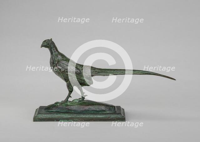 Pheasant, Head to Left, model n.d., cast c. 1845/1874. Creator: Antoine-Louis Barye.