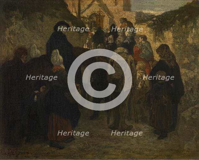 Pilgrimage in Diegem, 1857. Creator: Charles Corneille Auguste de Groux.
