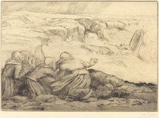 Small Boat in Peril (Barque en peril). Creator: Alphonse Legros.