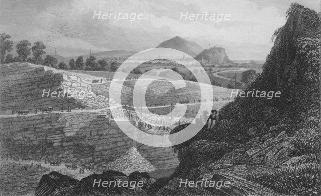 'The Stone Quarries, Craigleith, near Edinburgh: From Which the New Town was Built', 1829. Artist: W Wallis.