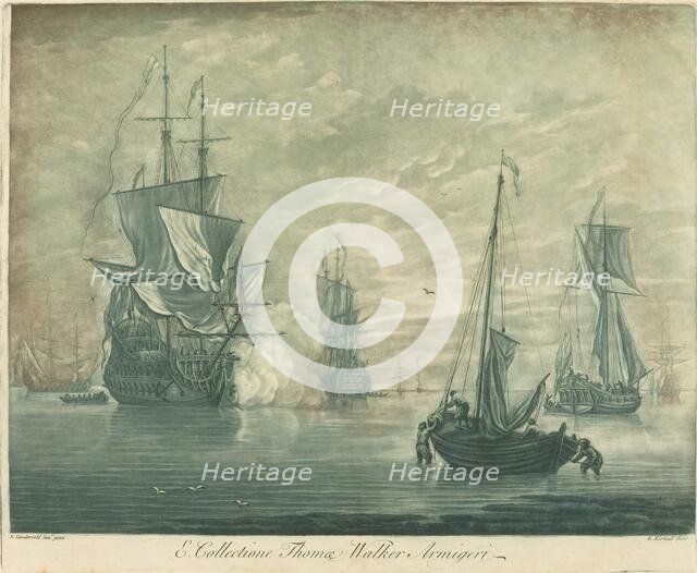 Shipping Scene from the Collection of Thomas Walker, 1720s. Creator: Elisha Kirkall.