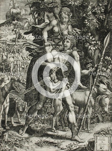 Allegory of the Hunt, 1563. Creators: Gaspare Osello, Giorgio Ghisi.