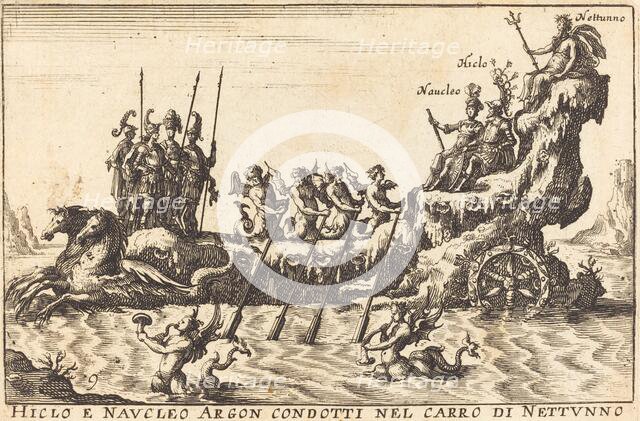 Hiclo e Naucleo Argon condotti nel carro di Nettuno. Creator: Balthasar Moncornet.