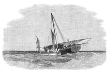 Suppression of the Slave Trade...coast of Africa:...H.M.S. Daphne capturing a slave-dhow, 1869. Creator: Unknown.