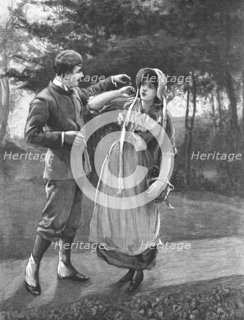 Scene from "Tess of the D'Urbervilles", by Thomas Hardy, 1891. Creator: Hubert von Herkomer.