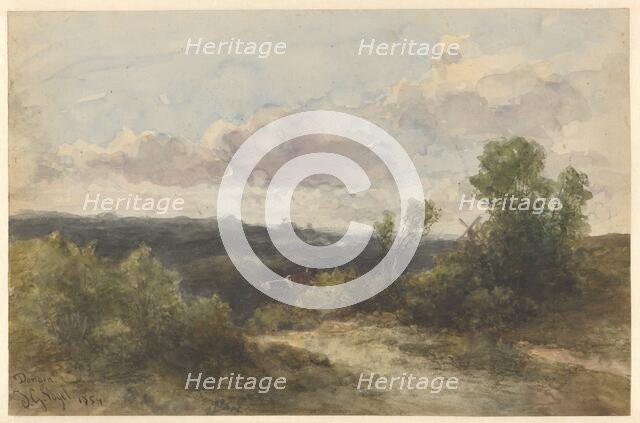 Landscape near Dongen, 1854. Creator: Johannes Gysbert Vogel.
