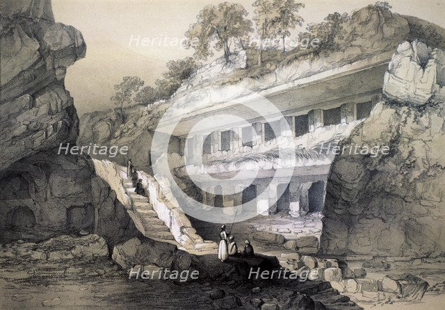 Kannari (sic), View of Durbar Cave. Artist: John Weale