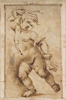 Dancing Putto Holding a Drapery, c. 1493/1497. Creator: Filippino Lippi.