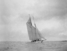 Unknown schooner under sail. Creator: Kirk & Sons of Cowes.