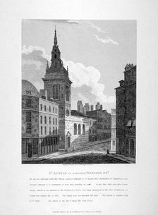 St Augustine, Watling Street, City of London, 1810.                                    Artist: W Preston