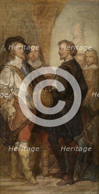 The Painter Anthony van Dyck in London, (c1630s), c1860s. Creator: Nicaise de Keyser.
