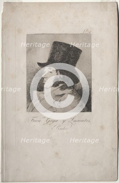 The Caprichos: Portrait of Goya. Creator: Francisco de Goya (Spanish, 1746-1828).