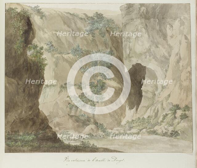 Wall of the Oreille de Denys cave, 1778. Creator: Louis Ducros.