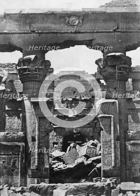 Temple ruins, Egypt, 1852.  Artist: Maxime du Camp