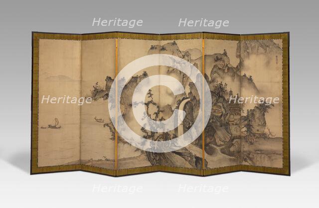 Landscape of the Four Seasons, c. 1560. Creator: Sesson Shukei.