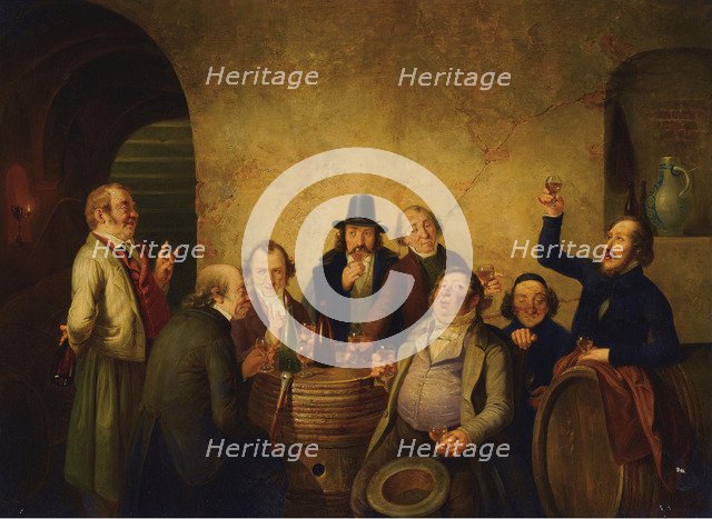 Winetasting. Artist: Hasenclever, Johann Peter (1810-1853)
