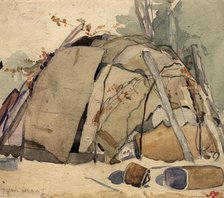 Birch bark yurt. Selkups, 1920. Creator: A. G. Vargin.