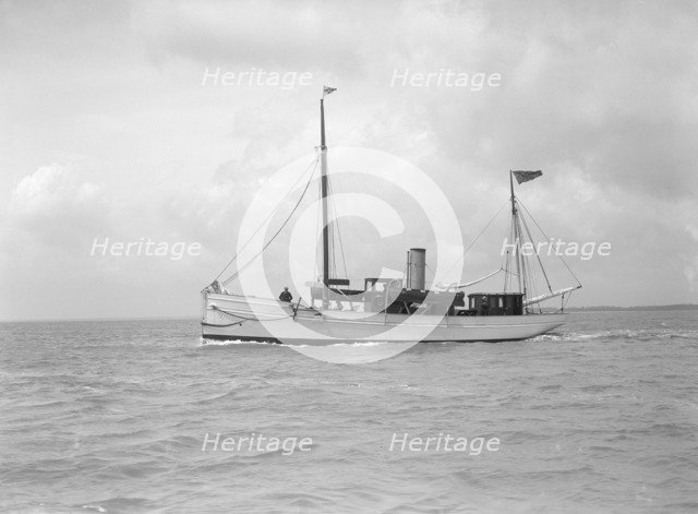 The steam yacht 'Gamecock', 1912. Creator: Kirk & Sons of Cowes.
