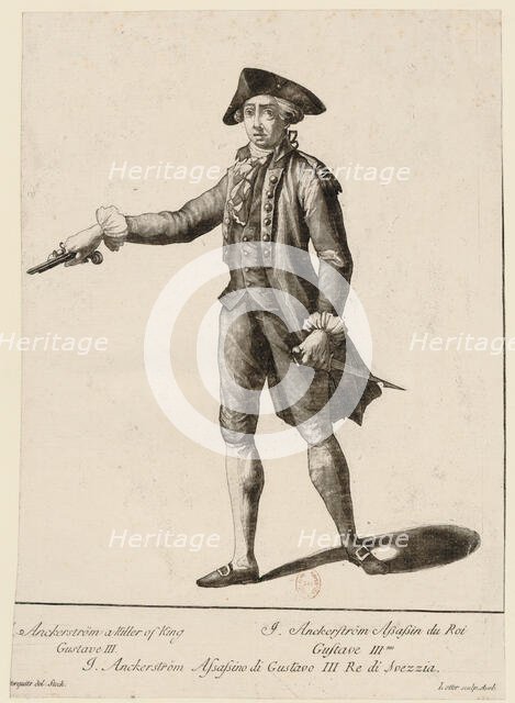 Jacob Johan Anckarström (1762-1792), 1792. Creator: Lotter, Matthäus Albrecht (1741-1810).