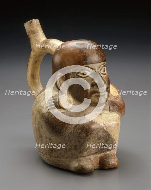 Vessel in the form of a seated figure, 300-500. Creator: Unknown.
