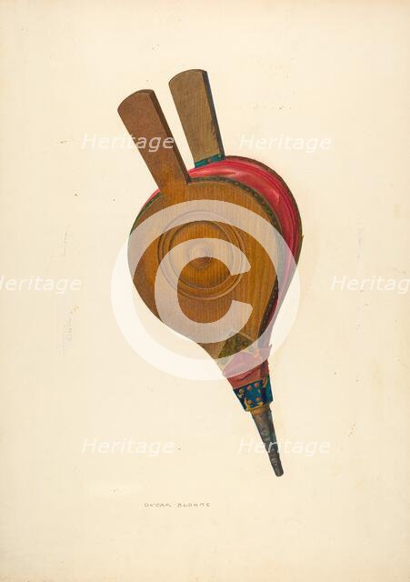 Bellows, c. 1940. Creator: Oscar Bluhme.