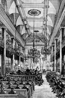 Great Synagogue, St. James's-Place, Aldgate: Special Service in memory of the late Chief Rabbi, 1890 Creator: Paterson.
