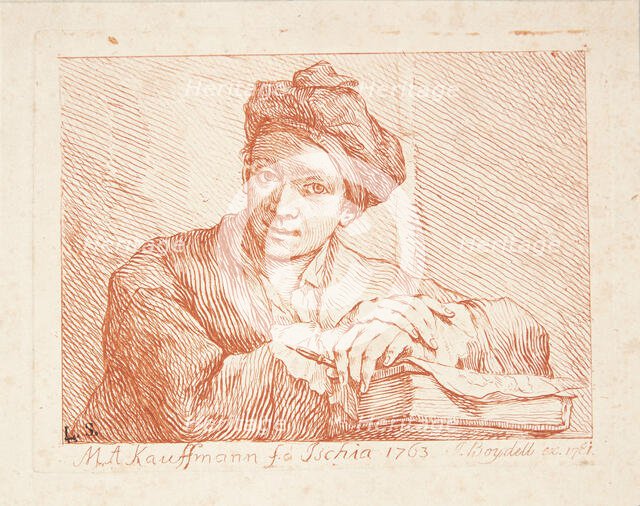 Portrait of Johann Joachim Winckelmann (1717-1768), 1763. Creator: Kauffmann, Angelika (1741-1807).