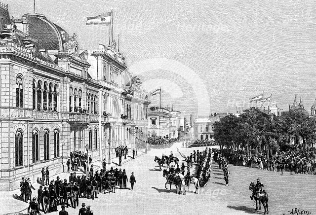 Congress buildings, Buenos Aires, Argentina, 1895. Artist: Unknown
