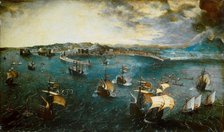 View of the bay of Naples, ca 1550-1565. Creator: Bruegel (Brueghel), Pieter, the Elder (ca 1525-1569).