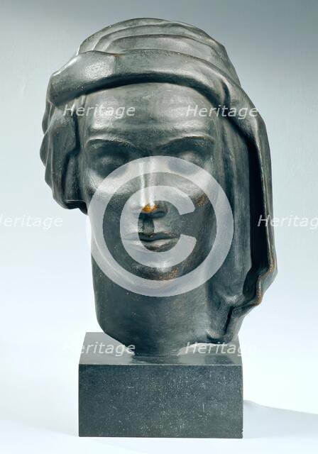Female head with turban (Edwarda), 1935. Creator: Viktor Planckh.