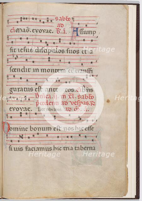 Leaf 7 from an antiphonal fragment, c. 1275. Creator: Unknown.